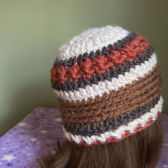 Crochet beanie medium soft acrylic yarn new extremely warm - Picture 4 of 10